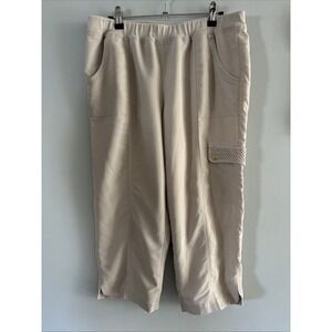 Zenergy By Chicos Beige Crop Pull On Pants 1